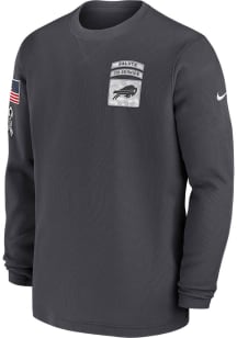 Nike Buffalo Bills Mens Grey Salute to Service Long Sleeve Crew Sweatshirt