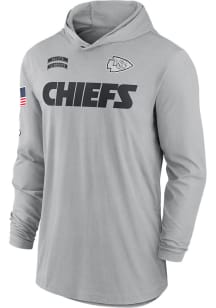 Nike Kansas City Chiefs Mens Grey Salute to Service Long Sleeve Hoodie