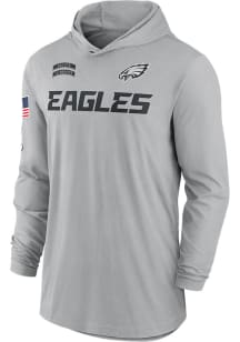 Nike Philadelphia Eagles Mens Grey Salute to Service Long Sleeve Hoodie