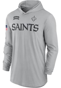 Nike New Orleans Saints Mens Grey Salute to Service Long Sleeve Hoodie