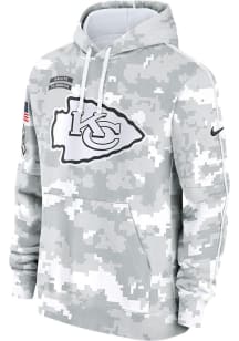 Nike Kansas City Chiefs Mens White Salute to Service Long Sleeve Hoodie