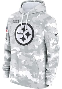 Nike Pittsburgh Steelers Mens White Salute to Service Long Sleeve Hoodie