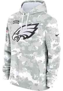 Nike Philadelphia Eagles Mens White Salute to Service Long Sleeve Hoodie