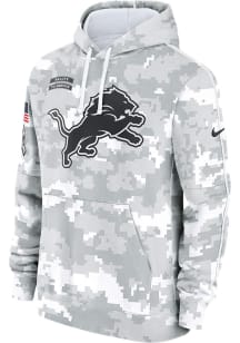 Nike Detroit Lions Mens White Salute to Service Long Sleeve Hoodie