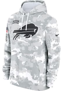 Nike Buffalo Bills Mens White Salute to Service Long Sleeve Hoodie