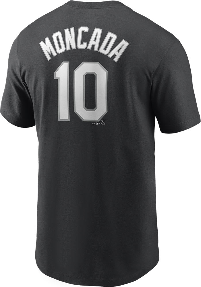 Yoan Moncada Chicago White Sox Black Name And Number Short Sleeve Player T Shirt