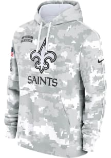 Nike New Orleans Saints Mens White Salute to Service Long Sleeve Hoodie