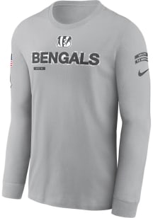 Nike Cincinnati Bengals Grey Salute to Service Long Sleeve T Shirt