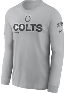 Nike Indianapolis Colts Grey Salute to Service Long Sleeve T Shirt