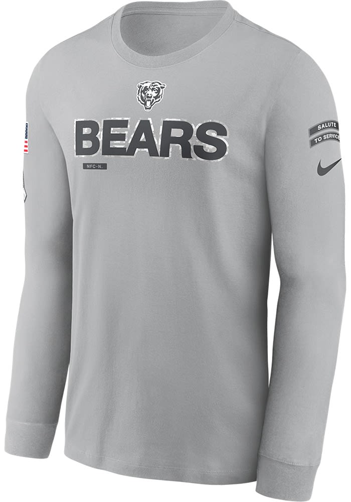 Nike Chicago Bears Salute to Service Long Sleeve T Shirt GREY