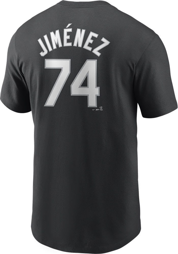 Eloy Jimenez Chicago White Sox Black Name Number Short Sleeve Player T Shirt