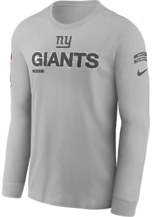 Nike New York Giants Grey Salute to Service Long Sleeve T Shirt