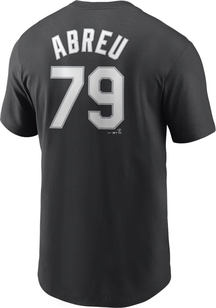 Men's Nike Jose Abreu Black Chicago White Sox Name & Number Team T