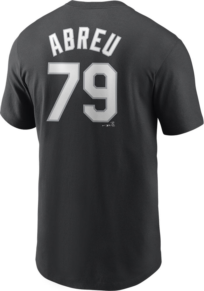Jose Abreu Chicago White Sox Black Name And Number Short Sleeve Player T Shirt