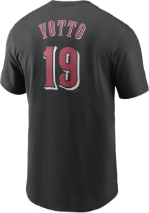 Joey Votto Cincinnati Reds Black Name And Number Short Sleeve Player T Shirt