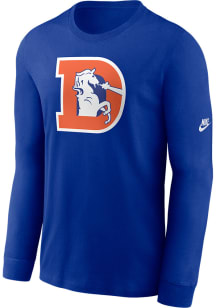 Nike Denver Broncos Black Rewind Essential Cotton Long Sleeve T Shirt