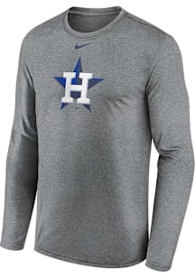 Nike Houston Astros Grey Fuse Large Logo Long Sleeve T-Shirt