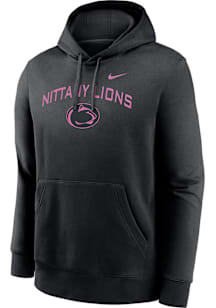 Nike Penn State Nittany Lions Mens Black Arch Mascot Throwback Long Sleeve Hoodie