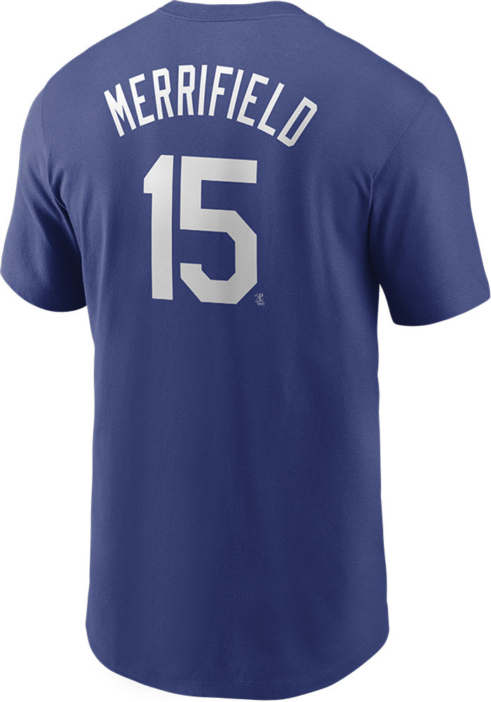 Whit Merrifield Kansas City Royals Blue Name And Number Short Sleeve Player T Shirt