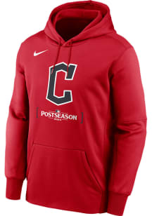 Nike Cleveland Guardians Mens Red 2024 Postseason Participant Dugout Hood