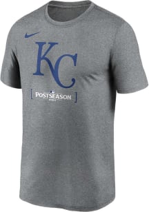 Nike Kansas City Royals Grey 2024 Post Season Participant Dugout Short Sleeve T Shirt