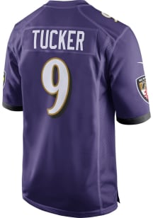 Justin Tucker  Nike Baltimore Ravens Purple Home Football Jersey