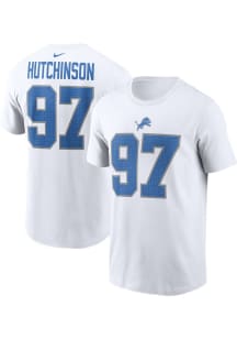 Aidan Hutchinson Detroit Lions White Inline Short Sleeve Player T Shirt