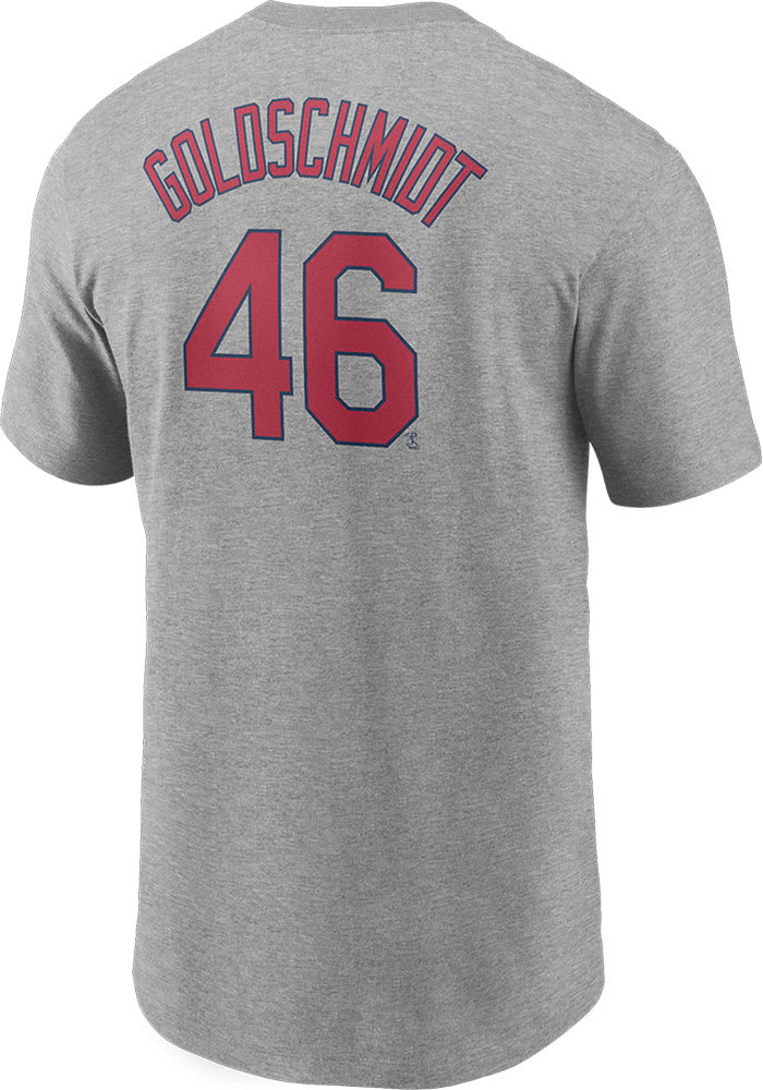 Paul Goldschmidt St Louis Cardinals Grey Name Number Short Sleeve Player T Shirt