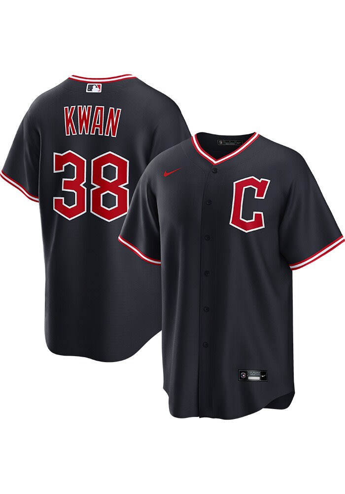 Steven Kwan Cleveland Guardians Mens Replica BLUE Alt Jersey