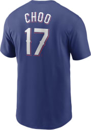Shin-Soo Choo Texas Rangers Blue Name Number Short Sleeve Player T Shirt