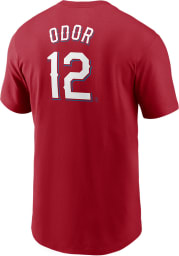 Rougned Odor Texas Rangers Red Name And Number Short Sleeve Player T Shirt