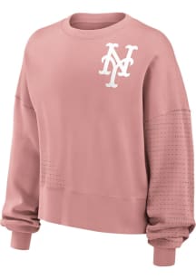 Nike New York Mets Womens Pink Statement Crew Sweatshirt