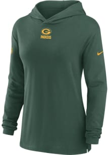 Nike Green Bay Packers Womens Green Drifit Hooded Sweatshirt