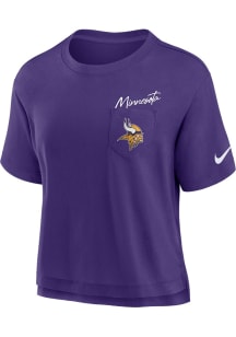 Nike Minnesota Vikings Womens Purple Pocket Short Sleeve T-Shirt