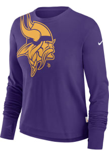 Nike Minnesota Vikings Womens Purple High Hip LS Tee