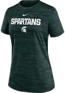 Womens Michigan State Spartans Green Nike Velocity T-Shirt