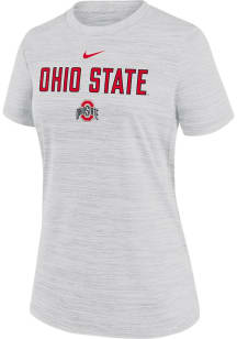 Womens Ohio State Buckeyes White Nike Velocity T-Shirt