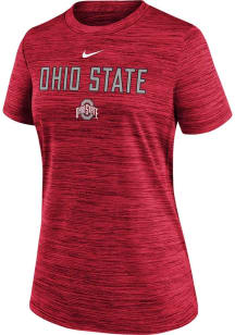 Womens Ohio State Buckeyes Red Nike Velocity T-Shirt