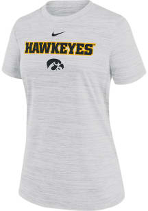 Womens Iowa Hawkeyes White Nike Velocity T-Shirt