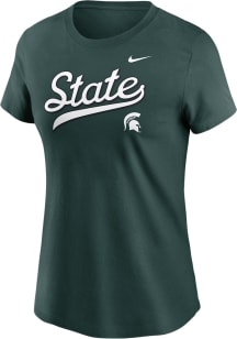 Michigan State Spartans Green Nike Local Script Short Sleeve T-Shirt