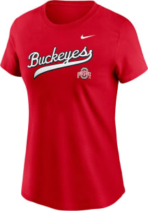 Ohio State Buckeyes Red Nike Local Script Short Sleeve T-Shirt