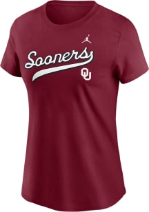 Nike Oklahoma Sooners Womens Crimson Local Script Short Sleeve T-Shirt