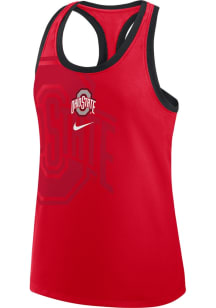 Womens Ohio State Buckeyes Red Nike Racerback Shadow Tank Top