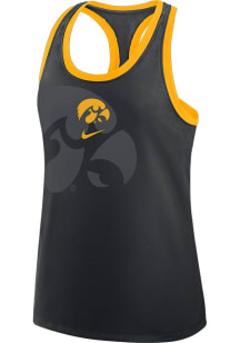 Womens Iowa Hawkeyes Black Nike Racerback Shadow Tank Top