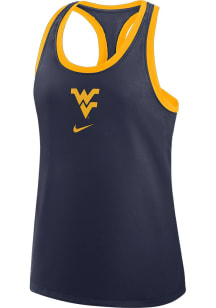 Nike West Virginia Mountaineers Womens Navy Blue Racerback Shadow Tank Top