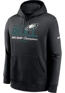 Nike Philadelphia Eagles Mens Black 2024 Division Champions Long Sleeve Hoodie