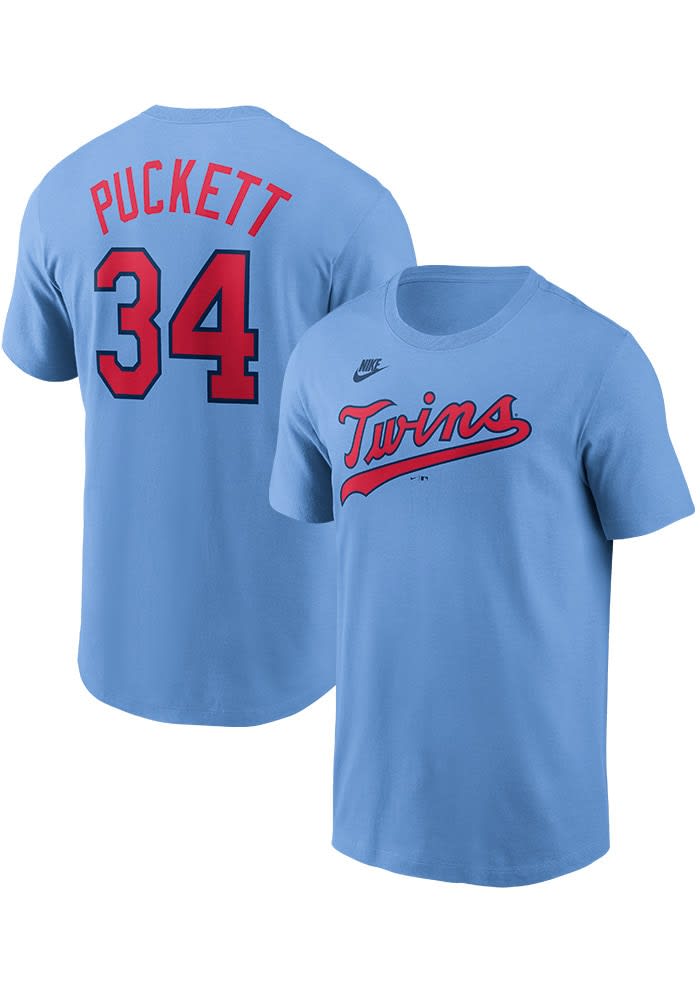 Kirby Puckett Minnesota Twins LIGHT BLUE Cooperstown Short Sleeve