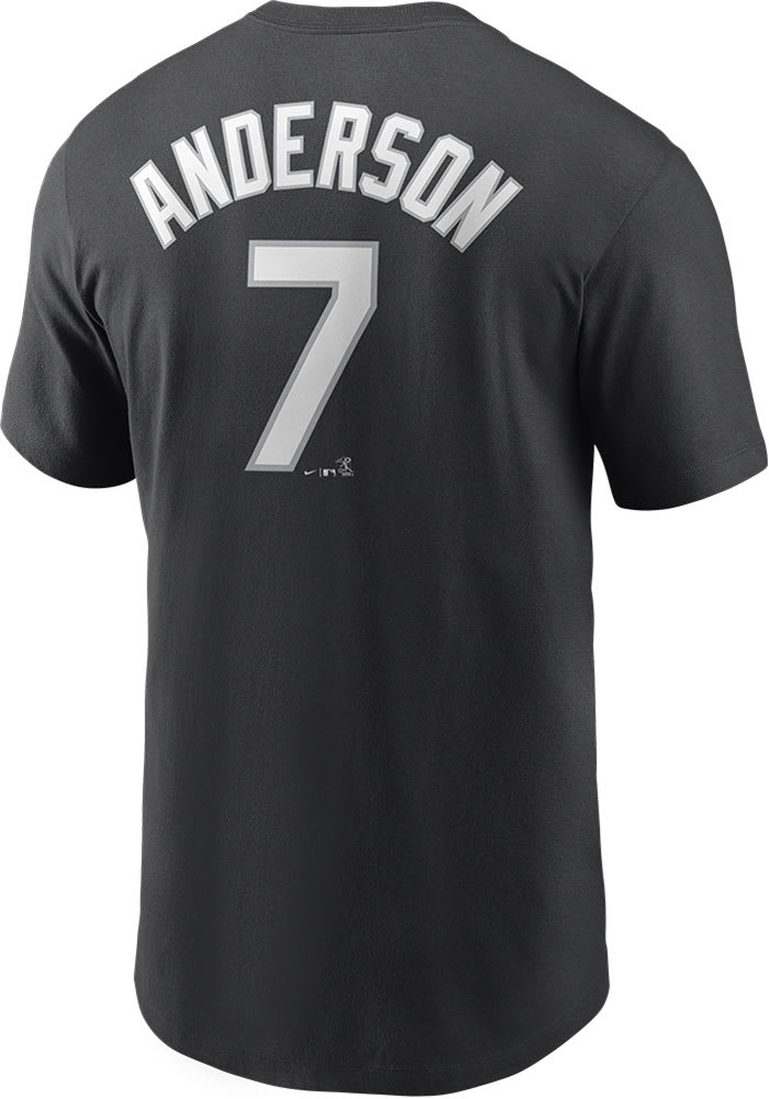 Men's Nike Jose Abreu Black Chicago White Sox Name & Number Team T-Shirt