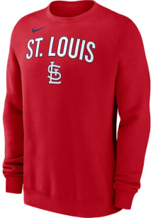 Nike St Louis Cardinals Mens Red Fleece Long Sleeve Crew Sweatshirt