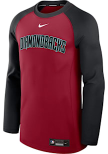 Nike Arizona Diamondbacks Mens Crimson AC Game Time Long Sleeve Sweatshirt